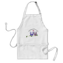 Owlways and Forever! Cute Owl design Aprons