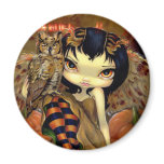 "Owlyn in Autumn" Magnet