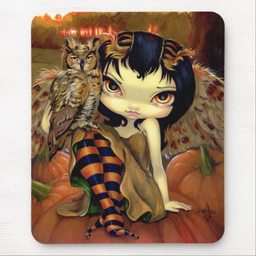 "Owlyn in Autumn" Mousepad