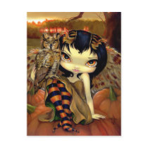 "Owlyn in Autumn" Postcard