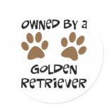 Owned By A Golden Retriever Stickers