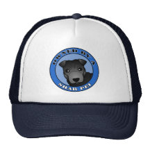 Owned by A Shar Pei - Black Coat - Blue Trucker Hat