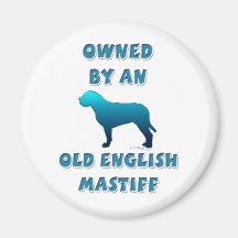 Owned by an Old English Mastiff Fridge Magnets