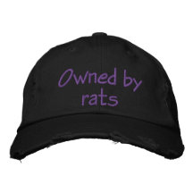 Owned by rats embroidered hat