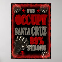 OWS Occupy Santa Cruz 99percent strong Poster