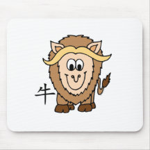 Ox Chinese Zodiac Mouse Pads