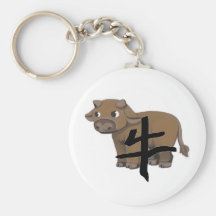 Ox with character keychains