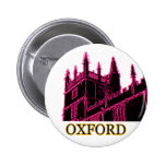 Oxford England 1986 Building Spirals Magenta Pinback Buttons
