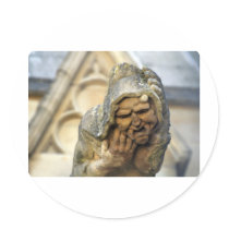 Oxford Gargoyle Round Stickers