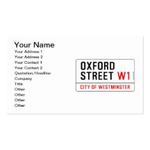 Oxford Street Business Cards