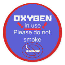 oxygen alert sticker