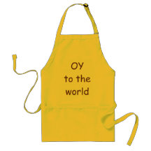 OY  to the world  Yiddish Jewish apron
