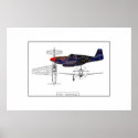 P51 Mustang fighter posters