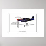 P51 Mustang fighter posters