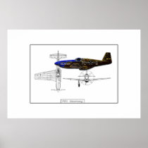 P51 Mustang Print