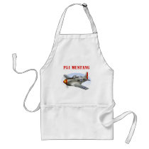 P51 Mustang Silver-Red/Yellow Plane Apron
