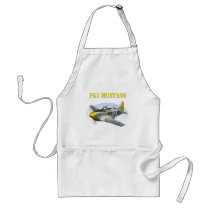 P51 Silver-Yellow Plane Apron
