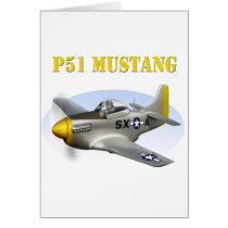P51 Silver-Yellow Plane Cards