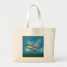 P51D Mustang Fighter Canvas Bag