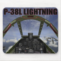 P-38L LIGHTNIG COCKPIT VIEW MOUSEPAD