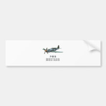 P-51 B Mustang Bumper Sticker