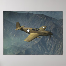 P-51 Mustang in Flight Posters