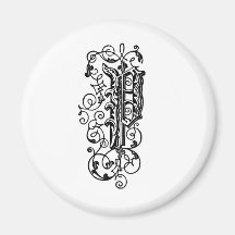 P - Decorative Letter Refrigerator Magnets