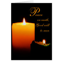 P, eace, on earth, Good will to men Card