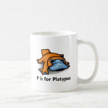 P est pour l'ornithorynque tasse à café