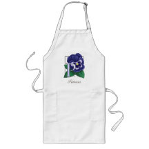 P for Pansy Flower Monogram Apron