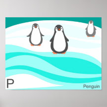 P for penguin Poster