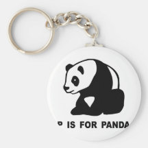 P is for Panda Key Chain