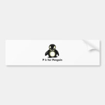 P is for Penguin Bumper Stickers