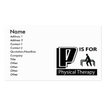 P Is For Physical Therapy Business Cards