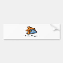 P is for Platypus Bumper Stickers