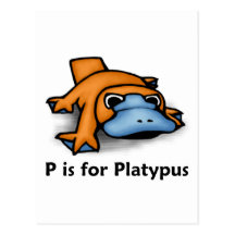 P is for Platypus Post Card
