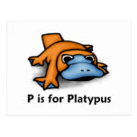 P is for Platypus Postcards