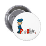 P is for Police Officer Button