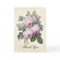 P.J. Redoute Bourbon Rose Greeting Card