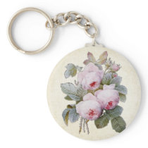 P.J. Redoute Bourbon Rose Keychains