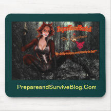P*L*S Logo  with Lady FireFoxx! Mouse Pad