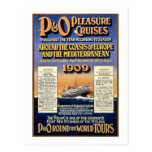 P&O Pleasure Cruises - Vintage Travel Poster Post Cards