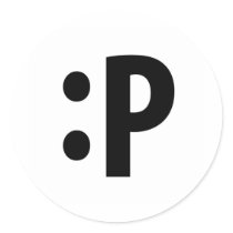 :P ROUND STICKER