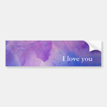 © P Wherrell Floral abstract I love you Bumper Stickers