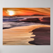 Pacific Beach Abstract Posters