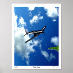Pacific Corsair over Saipan. Print