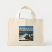 Pacific Froth; Mexico Souvenir Canvas Bags