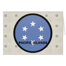 Pacific Islands Roundel quality Flag Greeting Card