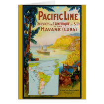 Pacific Line Vintage Travel Cards
