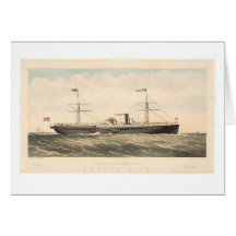 Pacific Mail Steam Ship Co's Golden City (0640A) Greeting Card